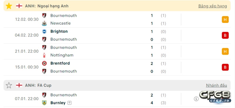 Soi kèo Wolverhampton vs Bournemouth trận đấu 18/02/2023 Phong độ đội khách, soi kèo wolverhampton vs bournemouth