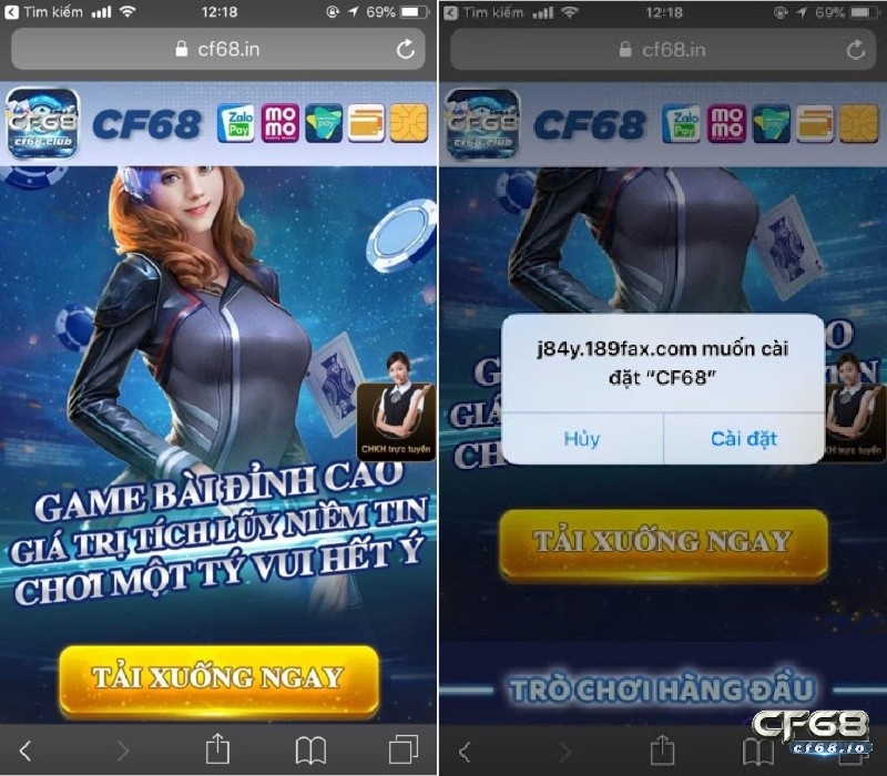 Tải cf68: 3 bước đơn giản chỉ 2 phút sở hữu app hay Thao tác đơn giản cho người chơi tải Cf68 về hệ điều hành iOS