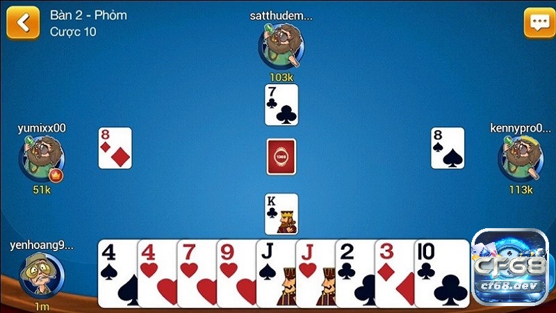 Choi game đánh bài phỏm 9 lá siêu dễ dàng tại Cf68 Trải nghiệm choi game đánh bài Phỏm tại nhà cái CF68