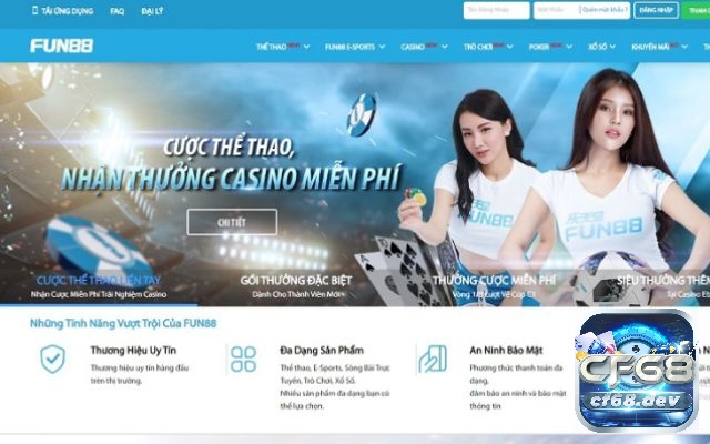 Fun88 live mang không gian cá cược cực chất cho anh em Fun88 có giao diện đẹp mắt