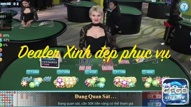 Game danh bai onlai an toàn, nhanh chóng nhất 2023 CF68 có trụ sở hoạt động giống như một live casino ở nước ngoài