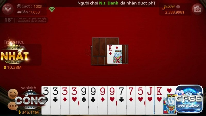 Game danh bai online CF68 hấp dẫn, chất lượng và uy tín Tiến lên dễ chơi do đó rất được ưa chuộng