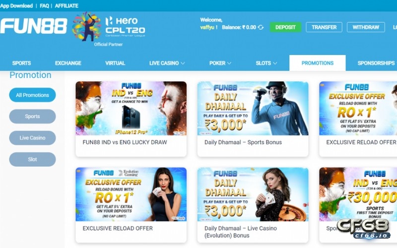 Trang giải thưởng Fun88 - Hàng ngàn phần quà hấp dẫn Trang giải thưởng Fun88 mang đến cho người chơi nhiều điều thú vị.