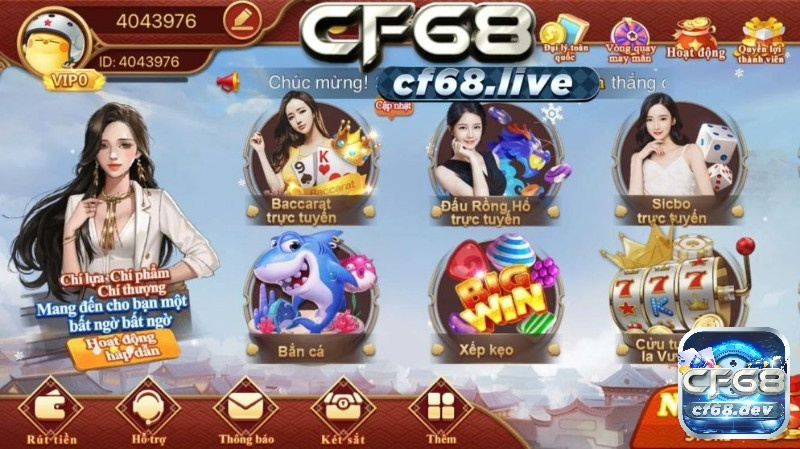 Choi gameban ca 3D hot nhất tại CF68 giải trí cực vui Bắn cá là thể loại game rất được yêu thích tại CF68