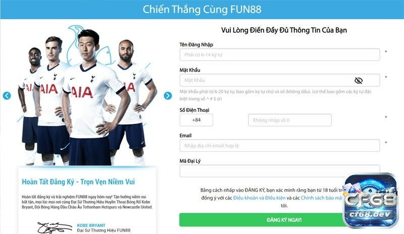 Fun88 link - Hệ thống uy tín, chuyên nghiệp cho người chơi Fun88 hỗ trợ đăng ký tài khoản cá cược nhanh chóng