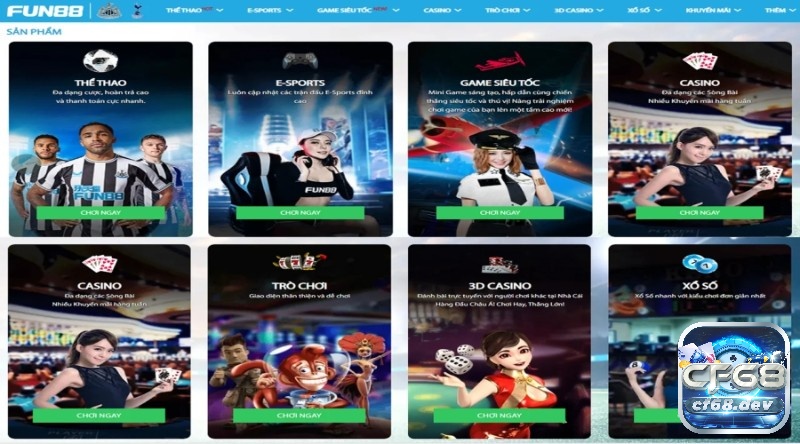 Fun88 vi – Thương hiệu nhà cái uy tín hàng đầu châu Á Kho game tại Fun88 vi phong phú hấp dẫn
