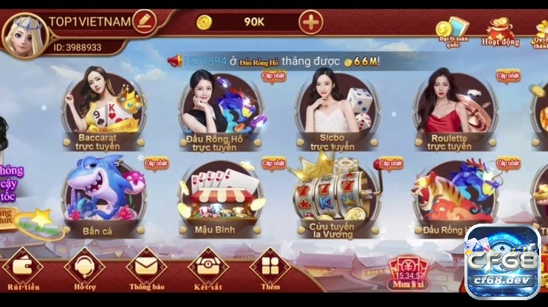 Game bài đổi thưởng uy tín tại Cf68 được yêu thích nhất Game bài đổi thưởng uy tín ở Cf68 tuyển tập