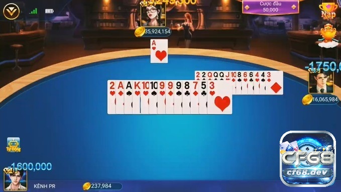Game danh bài online Tiến lên miền Nam siêu hot trên cf68 Giữ lá bài cao khi chơi tiến lên miền Nam tại Cf68