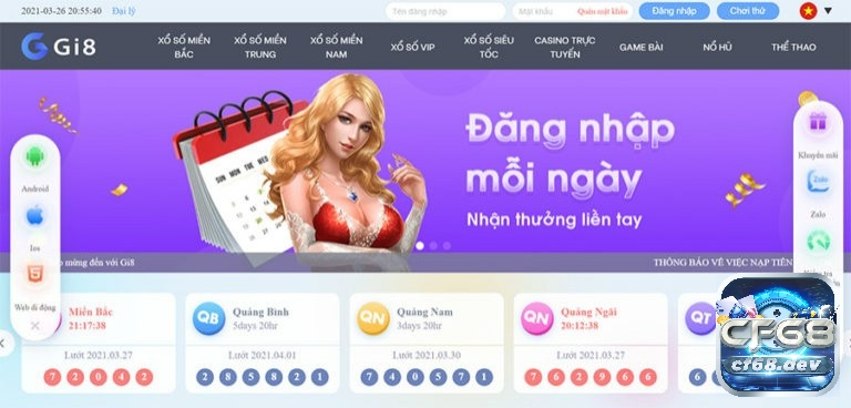 Game quay hũ trực tuyến đổi thưởng uy tín, chất lượng 2023 Giao diện nhà cái Gi88