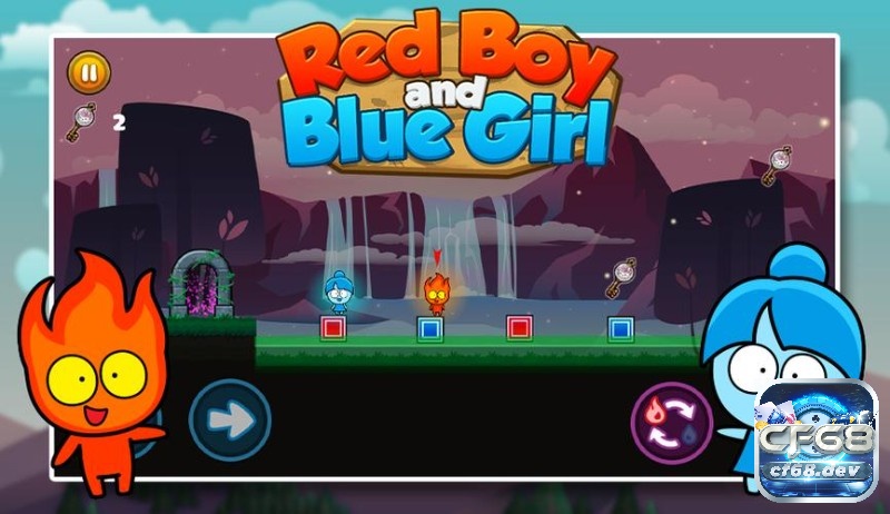 Lửa và băng - Top 4 tựa game thu hút hàng triệu người chơi! Red Boy and Blue Girl là tựa game lửa và băng được đánh giá 5*