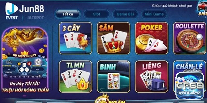Nhà cái bet Jun88 chất lượng, uy tín số 1 nên tham gia Chơi game đánh bài tại jun88