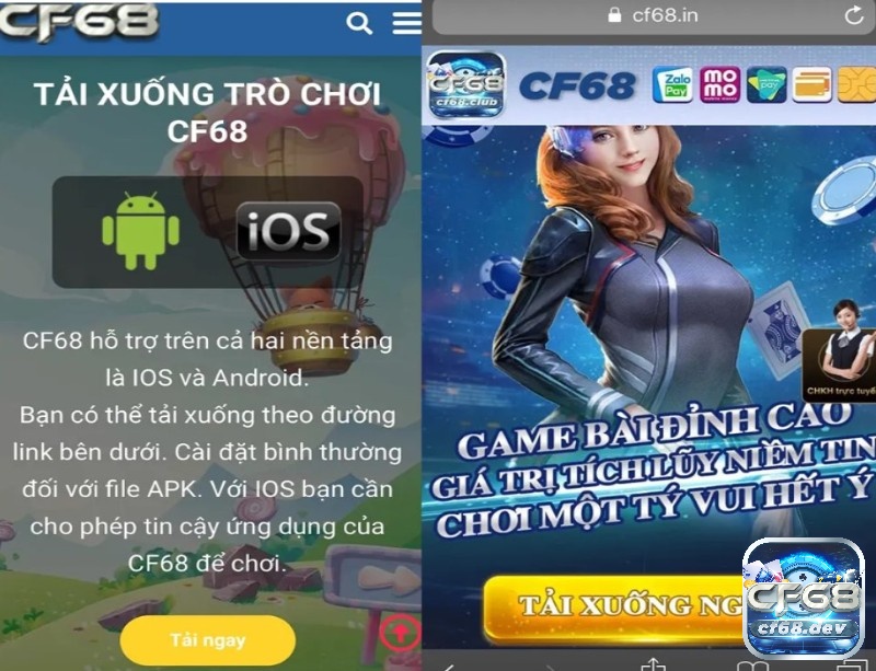 Tải cf 68 và thao tác cài đặt đơn giản chỉ trong vòng 3 phút Hướng dẫn tải cf 68 đơn giản về máy ịPhone