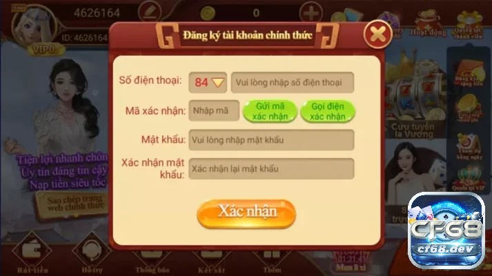 Danh bai oline CF68 - Cổng game uy tín đáng thử 2023 Form đăng ký tài khoản tại CF68