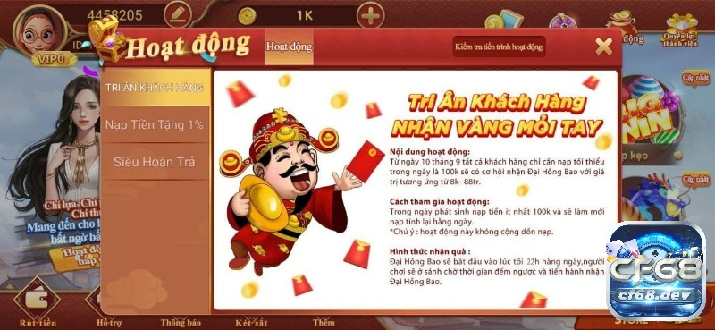 Danh bai online doi thuong tại CF68 - Sân chơi uy tín hàng đầu Rất nhiều các chương trình khuyến mãi cho người chơi tham gia