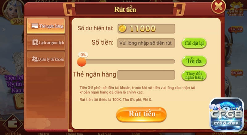 Danh bai online doi thuong tại CF68 - Sân chơi uy tín hàng đầu Giao diện thanh toán hiện đại, nhanh chóng