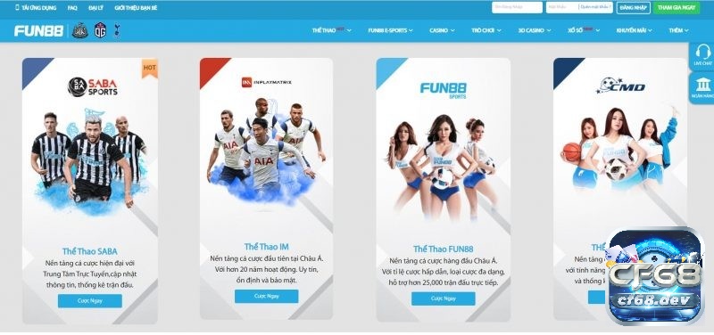 Fun88 - Sân chơi đáng tin cậy và đa dạng cho người chơi Fun88: Sự lựa chọn hoàn hảo cho trò chơi cá cược trực tuyến