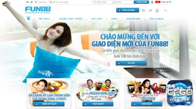Fun888 nhacaiFun88 – Chơi game mê say đổi thưởng liền tay Giao diện của Fun888 nhacaiFun88 là màu trắng xanh trang nhã hoạt động tương đối ổn định