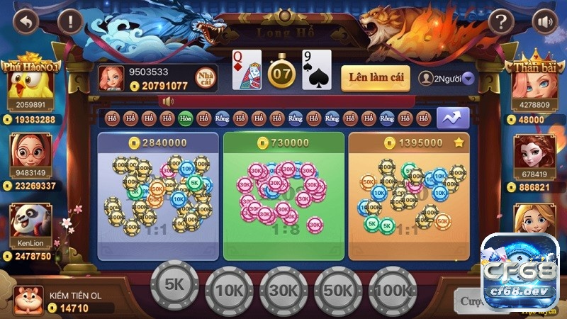 Game casino trực tuyến CF68 – Hấp dẫn, uy tín hàng đầu Giao diện sinh động, trực quan