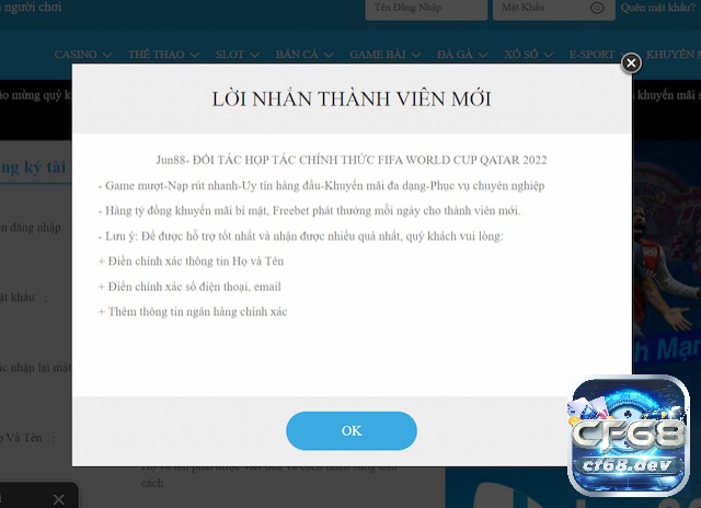 Bet online uy tín jun88 - Cổng game hàng đầu 2023 Lưu ý cần biết khi đăng ký tài khoản tại jun88