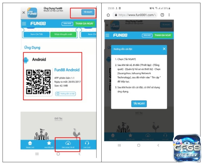 Fun88 tntf - Nhà cái cá cược uy tín hàng đầu Châu Á App Fun88 có thể tải được về máy dễ dàng
