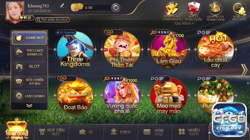 Game bai uy tin - Top nhà cái cho anh em an tâm lựa chọn 2023 Giao diện chơi game chuyên nghiệp tại CFUN68