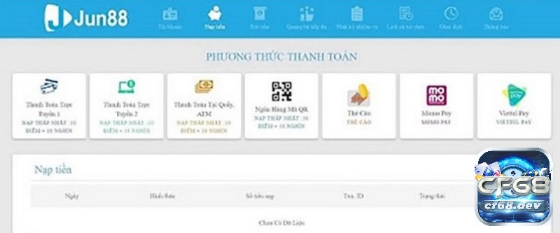 Jun88.info – Cổng game cá cược uy tín hàng đầu Châu Á Phương thức thanh toán linh hoạt