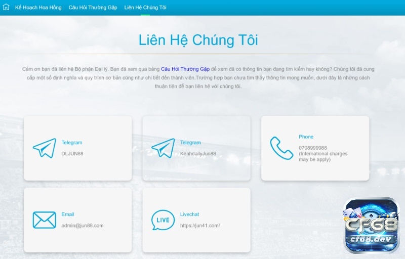 Jun88.info – Cổng game cá cược uy tín hàng đầu Châu Á Hỗ trợ nhiều phương thức liên hệ