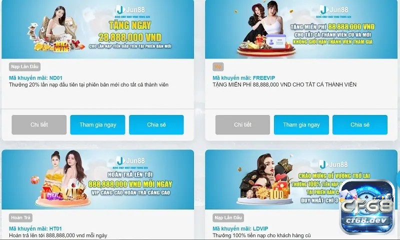 Jun88.info – Cổng game cá cược uy tín hàng đầu Châu Á Nhiều khuyến mãi hấp dẫn