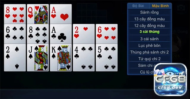 Tro choi mau binh online – Game bài trí tuệ số 1 hiện nay Có nhiều lựa chọn khi xếp bài tuy nhiên bạn cần sáng suốt chọn thế bài tốt
