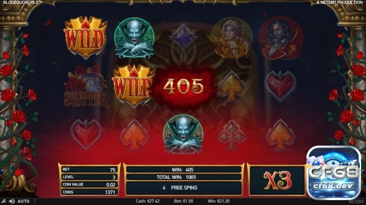 Blood Suckers II slot: Kẻ hút máu bản nâng cấp đầy hấp dẫn cf68 Vòng quay miễn phí nhận được lên đến 10 lượt