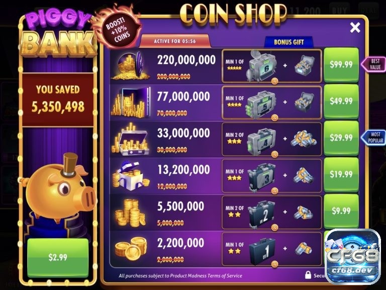 Cashman Casino Las Vegas slots và 2 triệu xu chào mừng Mua qua kênh thanh toán Facebook nên rất an toàn