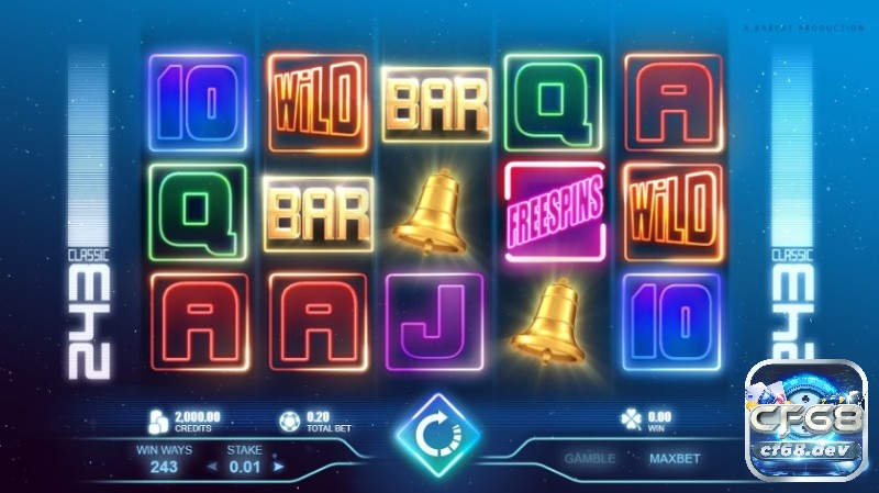 Classic 243 slot: Nổ hũ cổ điển với mức thưởng khủng Giao diện siêu đơn giản của trò chơi Classic 243 slot