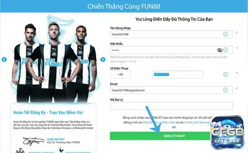 Fun88b.clup – Địa chỉ cá cược uy tín không thể bỏ qua Form đăng ký tại nhà cái Fun88