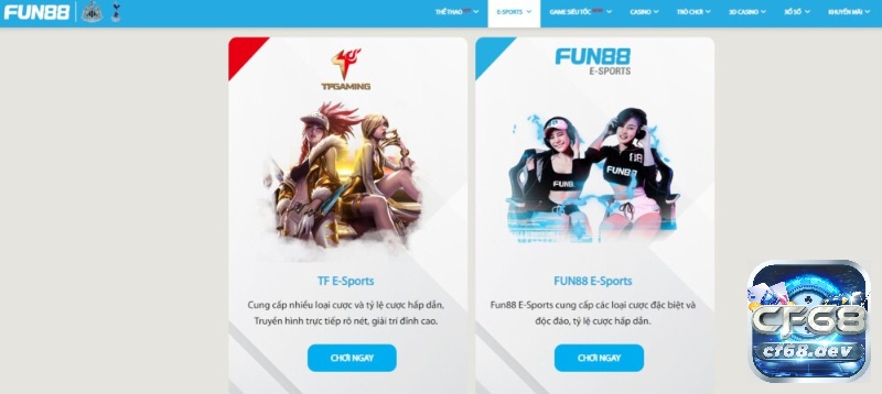 Fun88b.clup – Địa chỉ cá cược uy tín không thể bỏ qua FUN88 Club cung cấp sản phẩm E-Sports với tỷ lệ thưởng cực kỳ hấp dẫn