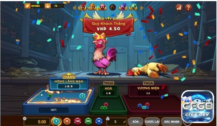 Game đá gà tại cf68: Sân chơi đá gà ăn tiền uy tín nhất Chú gà sống sót sẽ là chú gà thắng cuộc và ngược lại