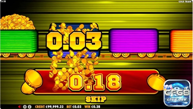 Gold Train slot: Chuyến tàu vàng cùng mức thưởng x513 lần Tính năng thưởng luỹ tiến với cơ hội x513 lần tiền cược