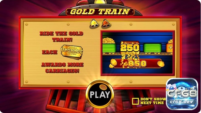 Gold Train slot: Chuyến tàu vàng cùng mức thưởng x513 lần Hãy chơi Gold Train có chiến thuật để tăng tỷ lệ thắng
