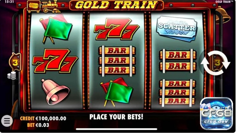 Gold Train slot: Chuyến tàu vàng cùng mức thưởng x513 lần Giao diện chính của Gold Train slot đơn giản