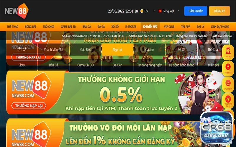 Hướng dẫn nạp tiền new88 nhanh chóng và an toàn nhất Các chương trình khuyến mãi nạp tiền new88