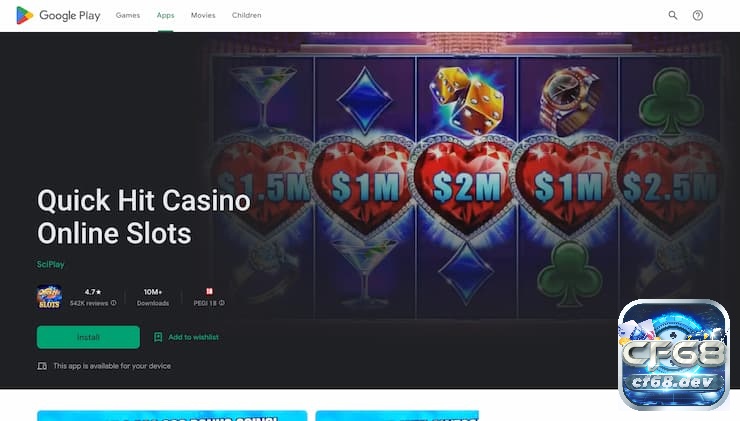 Quick Hit Casino slot games với ưu đãi 6 triệu xu free Ứng dụng thích hợp cho tất cả hệ điều hành