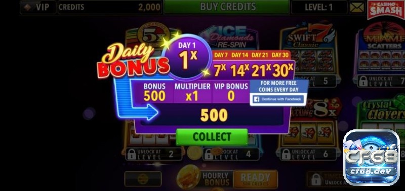 Viva Slots Vegas với kho game slot độc quyền cực khủng tại cf68 Có nhiều cách để nhận xu miễn phí