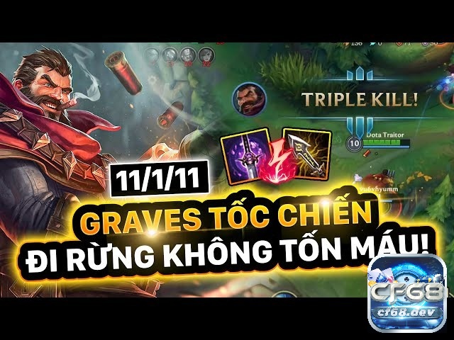 Graves Tốc Chiến bảng ngọc, trang bị sát thương khủng mùa 10 Với bộ chiêu thức của mình Graves đi rừng khá hiệu quả