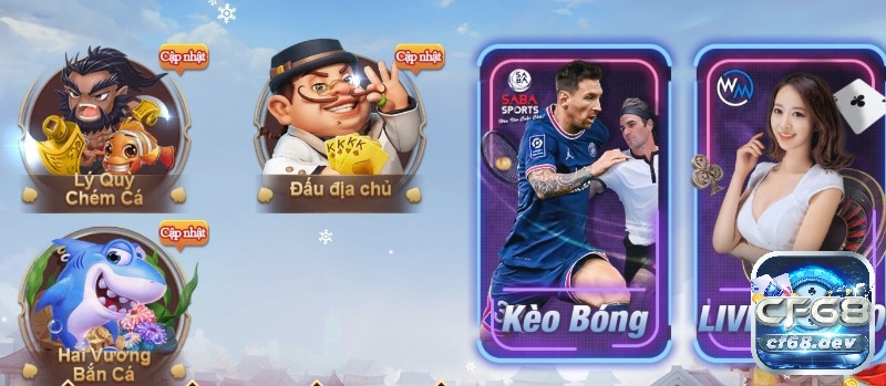 Chơi trực tuyến cf68 như thế nào? Cách thức Download CF68 Đa dạng sảnh thể thao và live casino khi chơi trực tuyến cf68