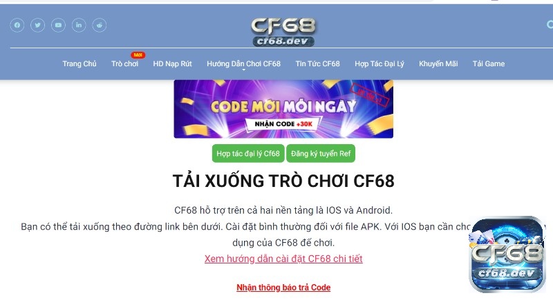 Đăng ký CF68 có những hình thức nào? Cách đăng ký ra sao? CF68.DEV là đại lý chính thức của thương hiệu CF68 Club