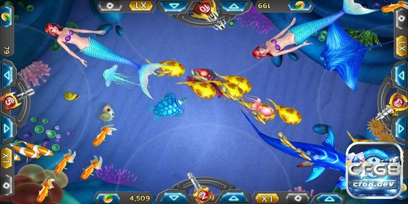 Game ban cá là gì? Mẹo chơi game bắn cá online hiệu quả nhất cf68 Áp dụng chiến thuật nâng đạn để chinh phục những chú cá lớn