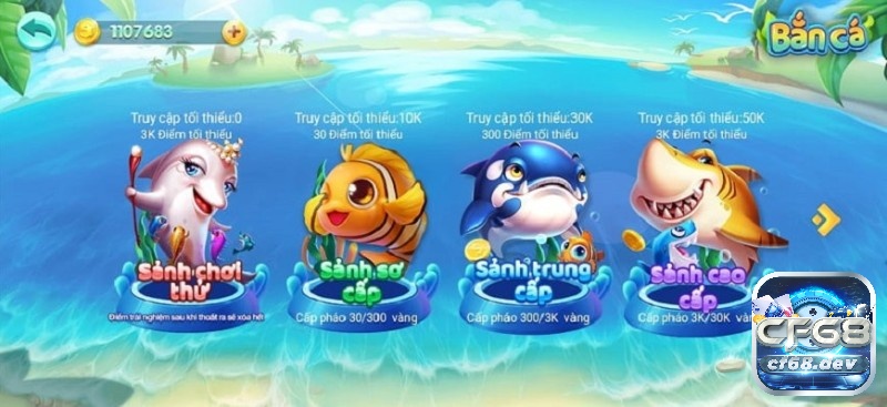 Game bắn cá online hấp dẫn, đổi thưởng cực đã tại CF68.DEV Trò chơi game bắn cá online đang rất được yêu thích