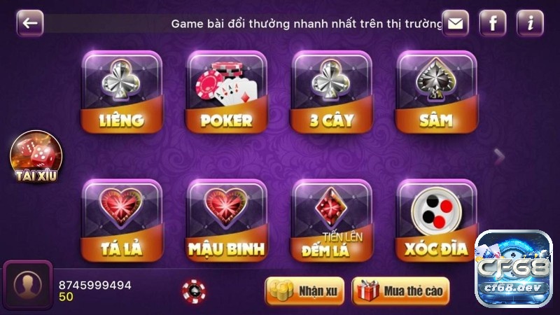 Games đánh bài đổi thưởng: Top games bài đổi thưởng uy tín cf68 Games đánh bài đổi thưởng trực tuyến là trò chơi không thể thiếu trong cộng đồng game thủ và người yêu thích sòng bài trên toàn thế giới.