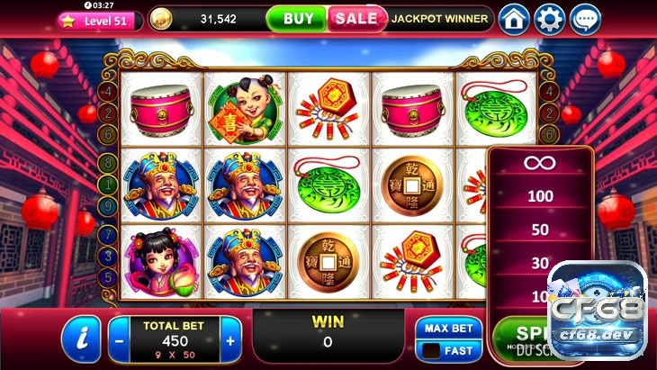 Golden HoYeah - Slot game hấp dẫn, tỷ lệ thắng cược cực cao tại cf68 Lối chơi của slot game này khá tương tự các slot trực tuyến khác