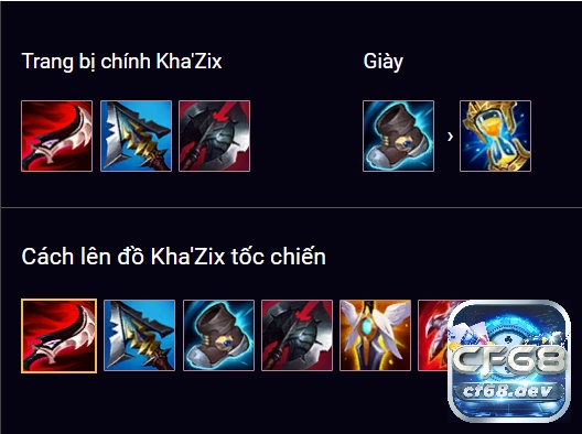 Kha zix tốc chiến - Cách chơi Kha zix sát thủ “1 nhảy 1 mạng” Trang bị Kha Zix Tốc Chiến