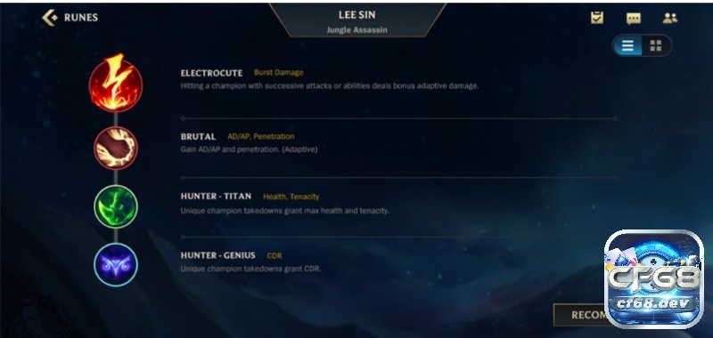 Lee Sin toc chien - Cách chơi vị tướng đi rừng quốc dân mùa 10 Bảng ngọc Lee Sin toc chien